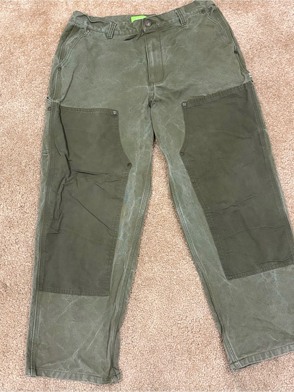 HUF Olive Green Cargo Work Pants
